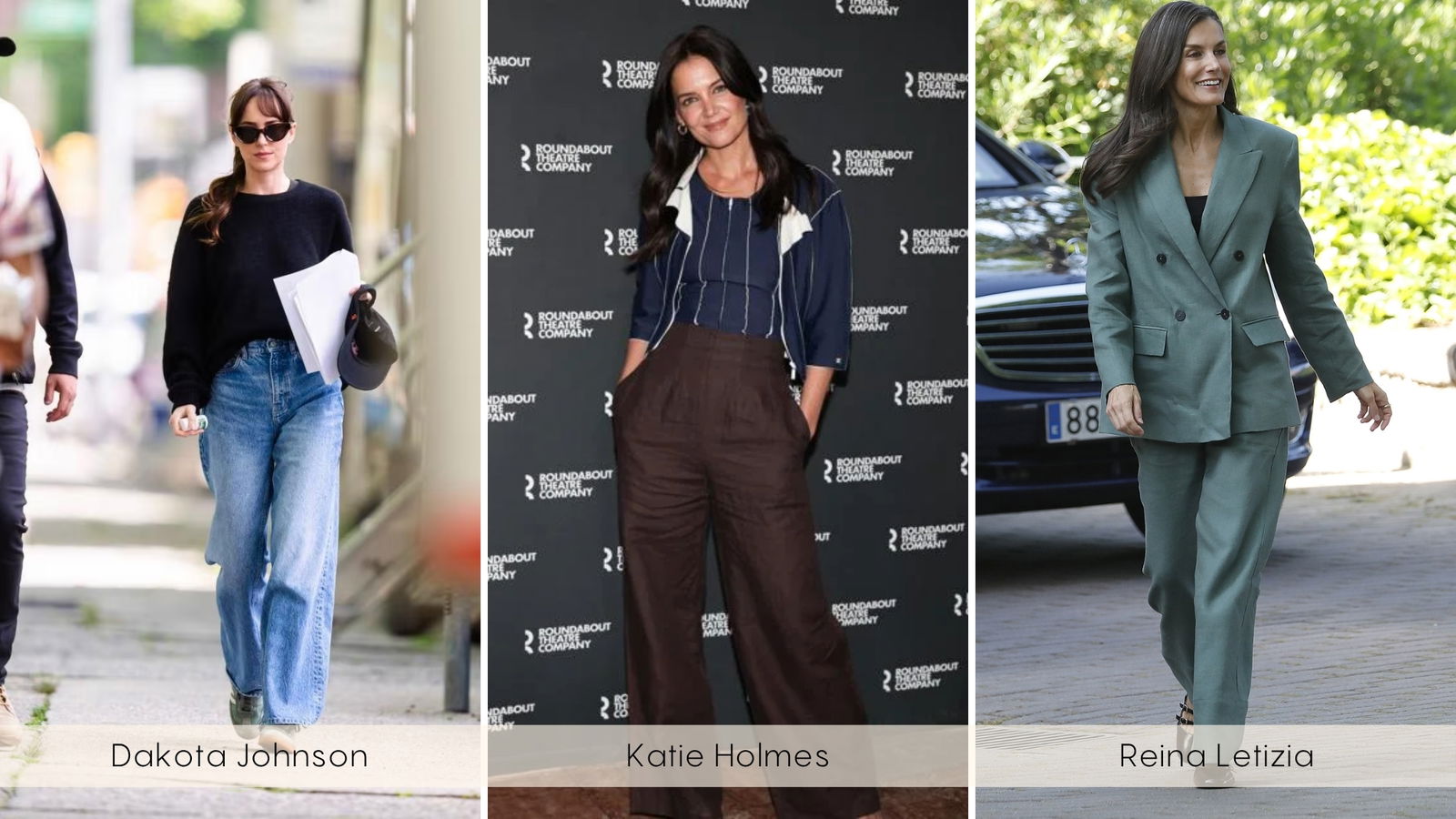 Celebridades con pantalón recto