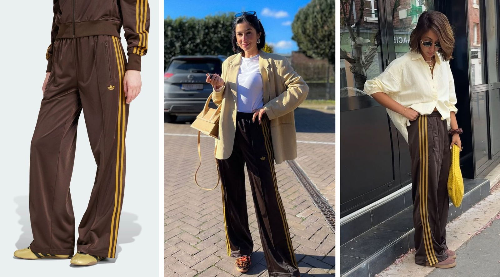 Los pantalones más icónicos de adidas salen del gimnasio y se mezclan con prendas de sastrería