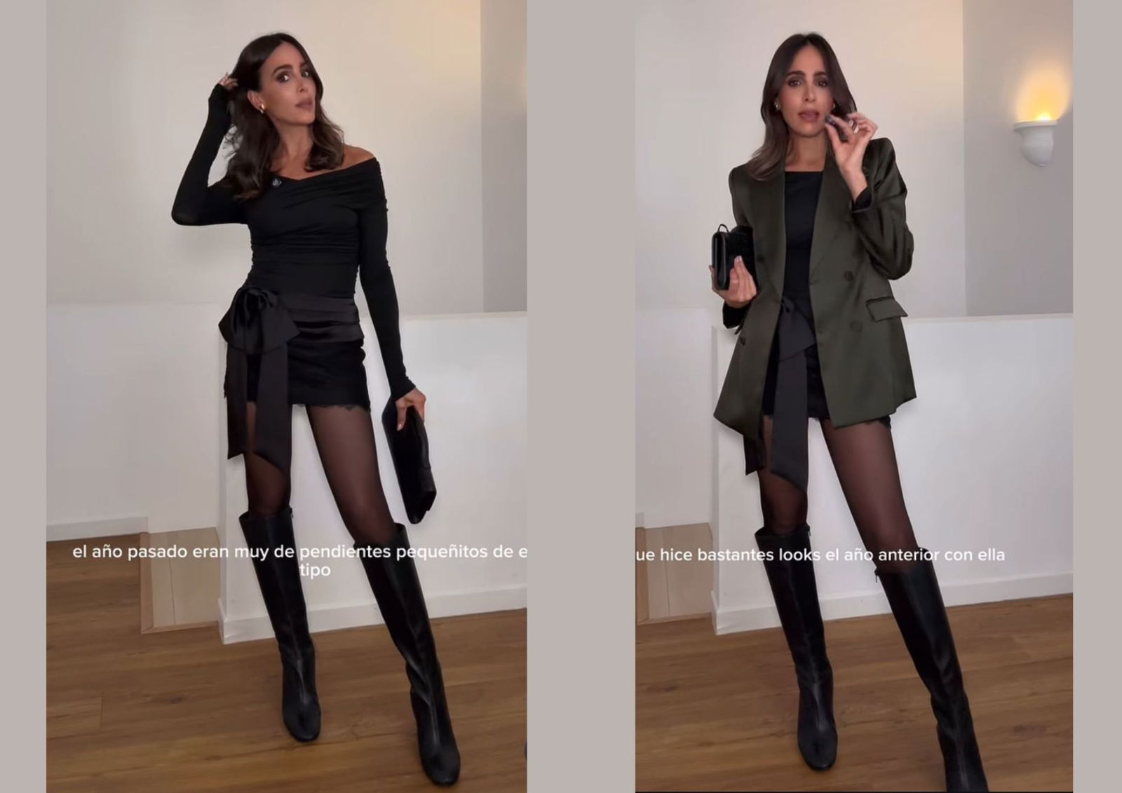 Rocío Osorno da una lección de estilo y demuestra cómo cambian las tendencias de 2024 a 2025 con la misma falda como punto de partida