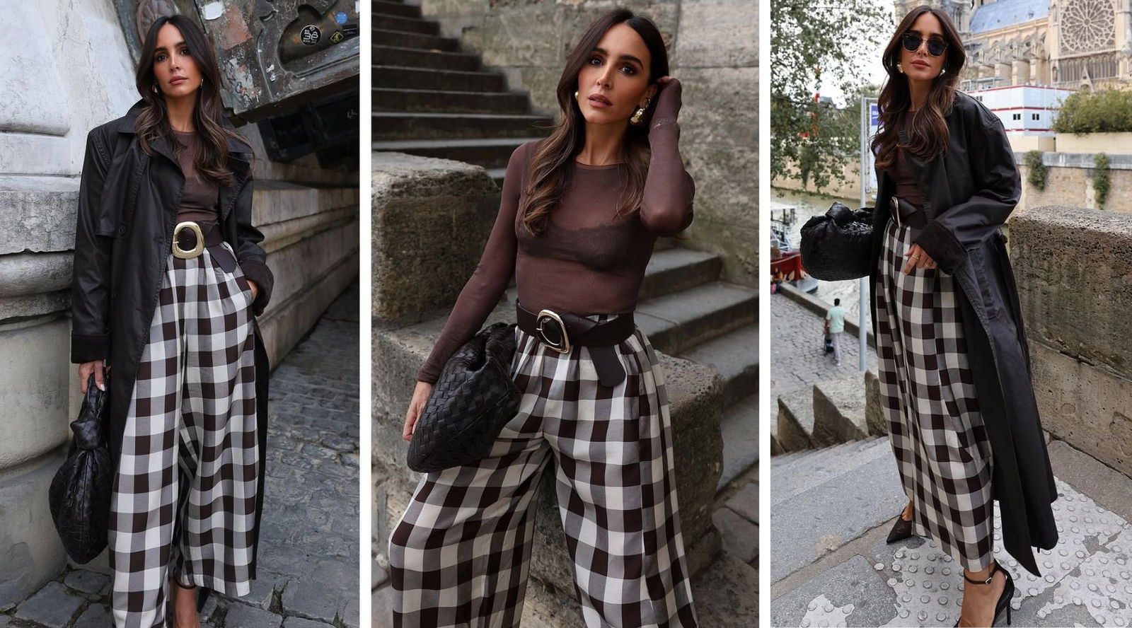 El pantalón de cuadros vichy de Zara que arrasa este otoño y ya es el favorito de Rocío Osorno y Marta Escalante