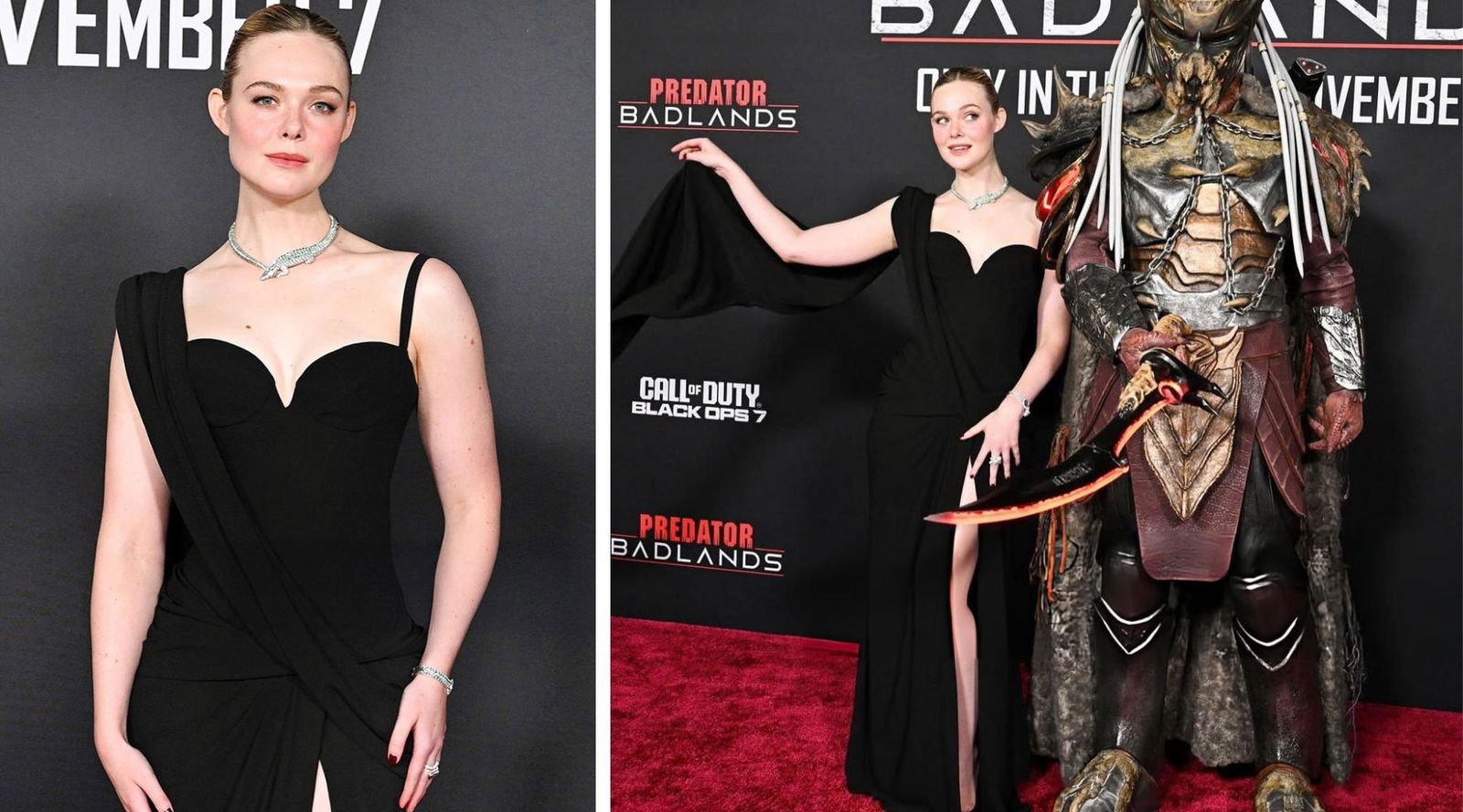 Así fue el impactante look de Elle Fanning en la alfombra roja: Zuhair Murad y puro glamour