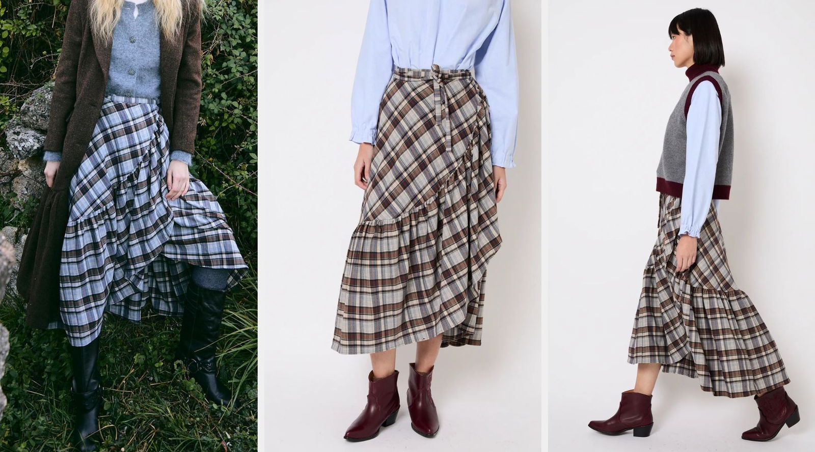Del aire retro al british clásico: las faldas de cuadros más bonitas de la temporada