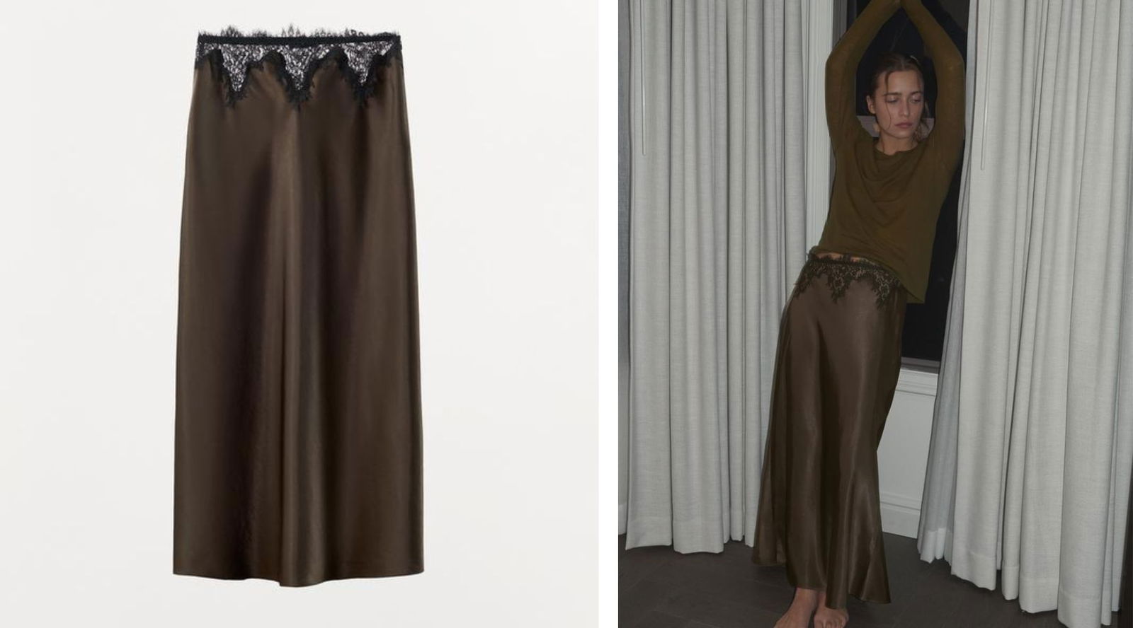 Rocío Osorno convierte la falda satinada de Zara en el look más elegante (y versátil) del otoño