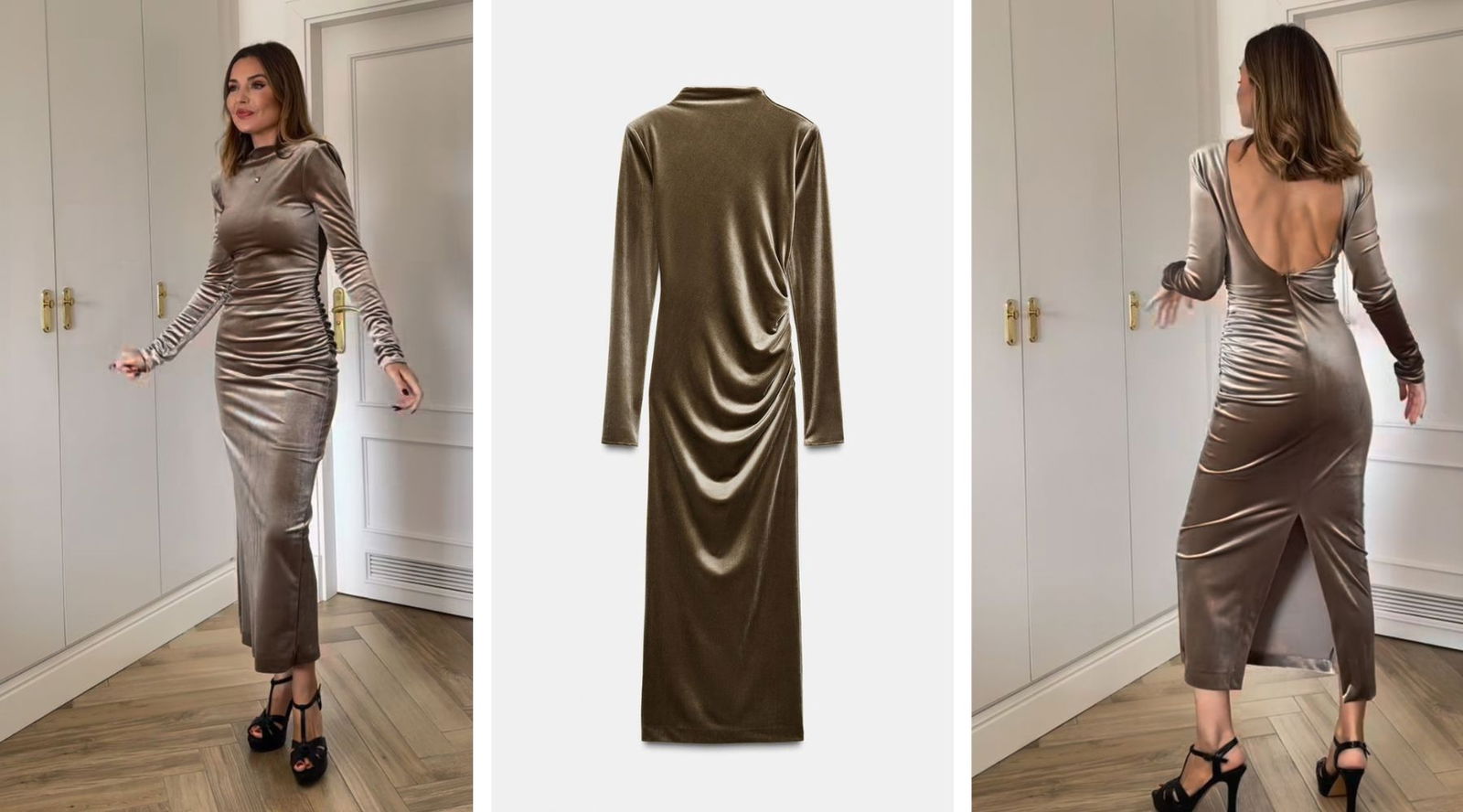 Helena Cueva inaugura la temporada de fiestas con seis looks de terciopelo de Zara que no fallan