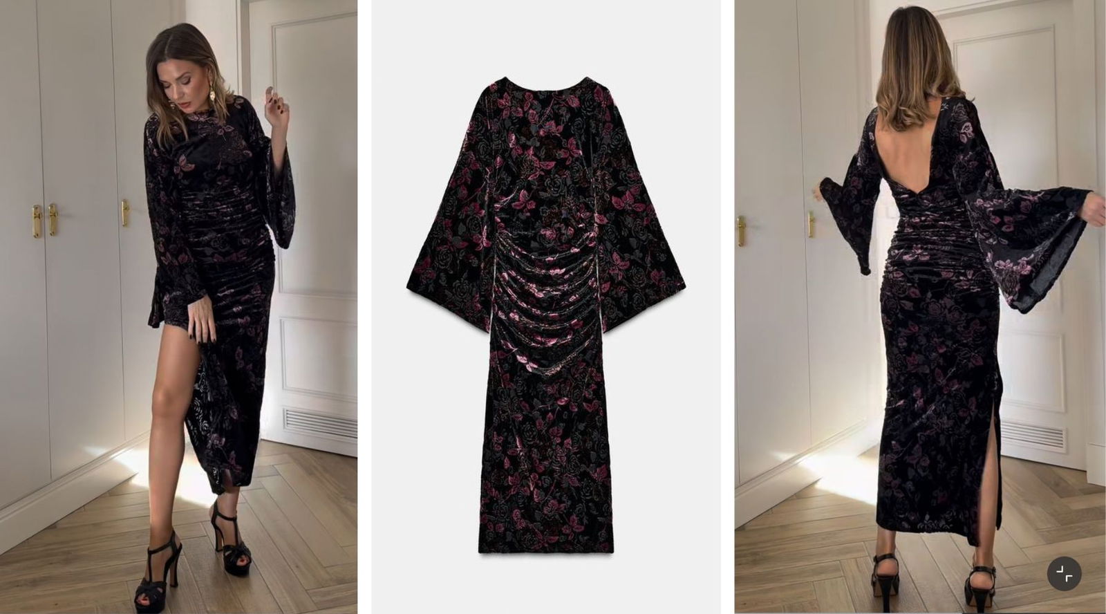 Helena Cueva inaugura la temporada de fiestas con seis looks de terciopelo de Zara que no fallan