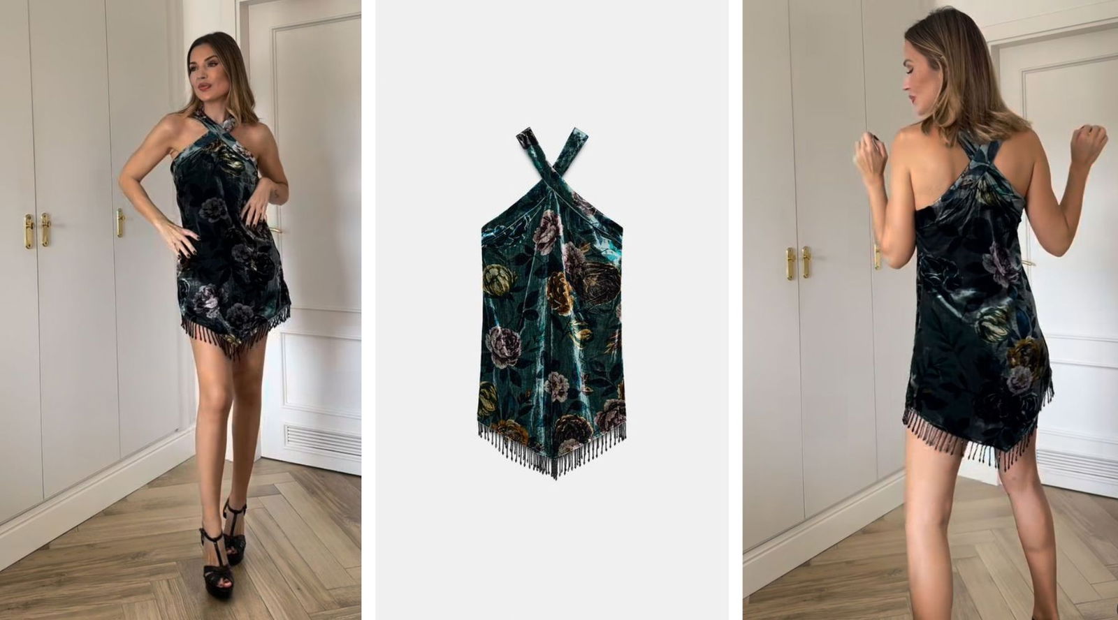 Helena Cueva inaugura la temporada de fiestas con seis looks de terciopelo de Zara que no fallan