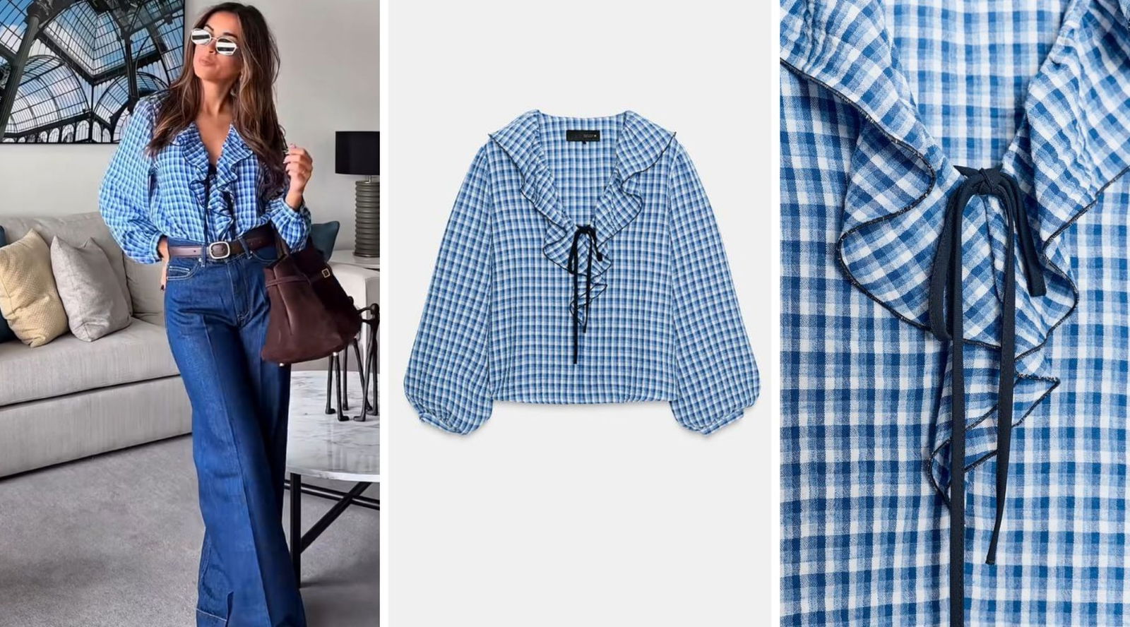 Rocío Camacho se une a la tendencia de los rombos y los cuadros con cinco looks de Zara ideales