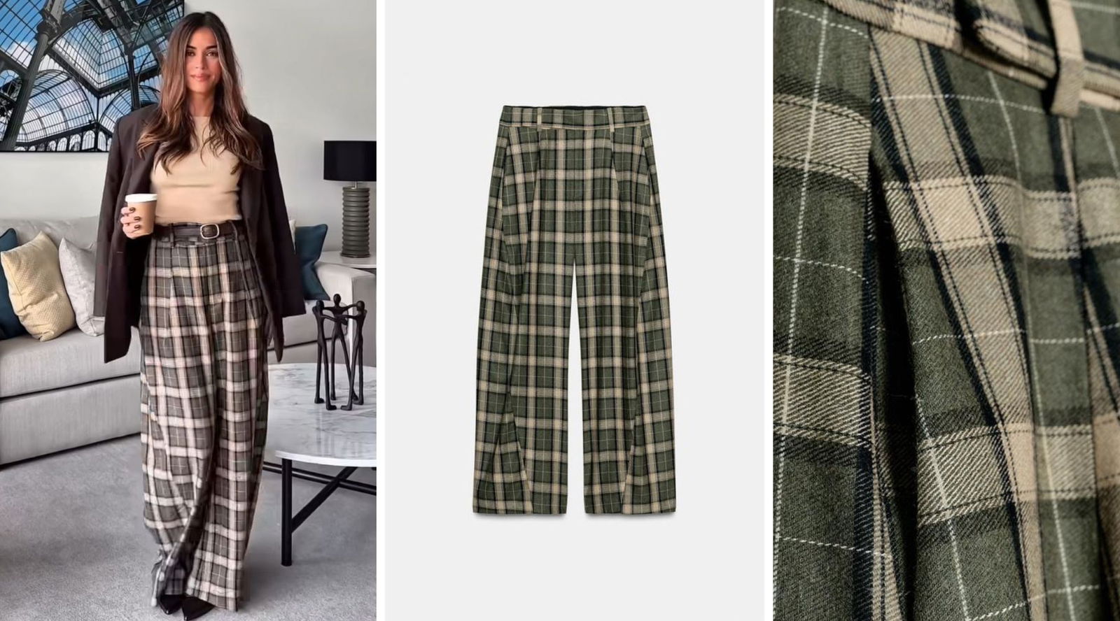 Rocío Camacho se une a la tendencia de los rombos y los cuadros con cinco looks de Zara ideales