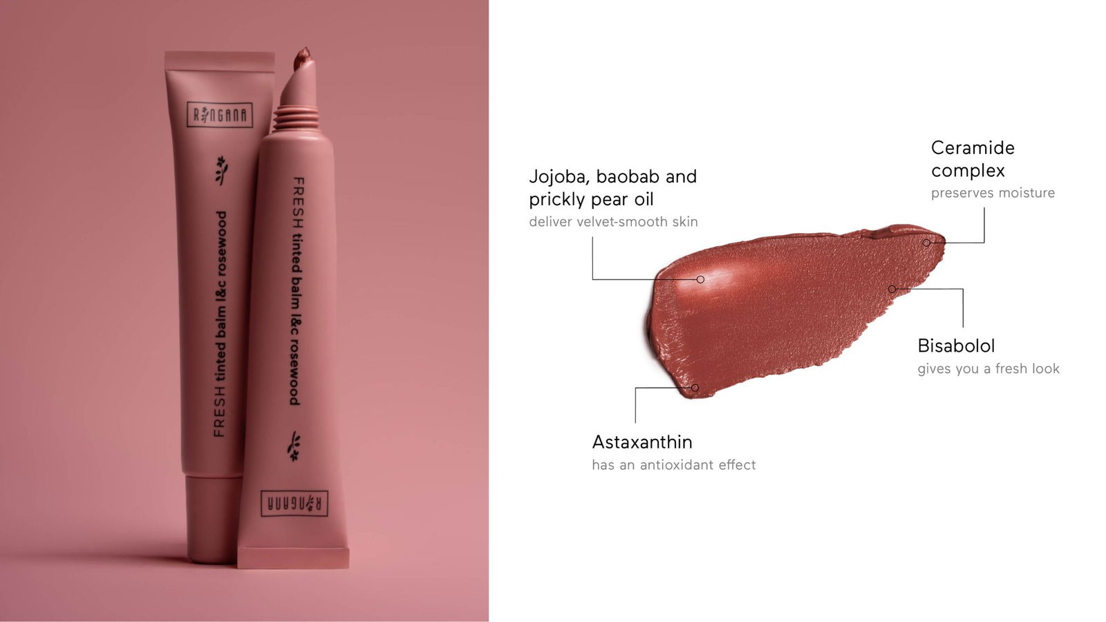 RINGANA _ FRESH tinted balm lip & cheek rosewood 