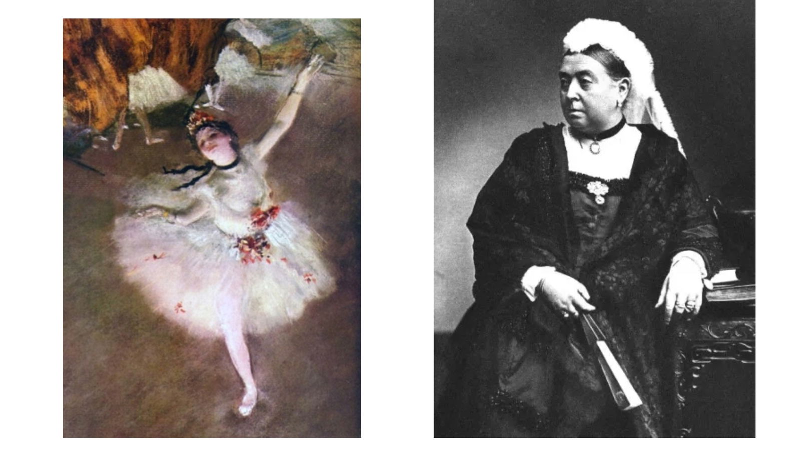 La reina Victoria usando gargantilla