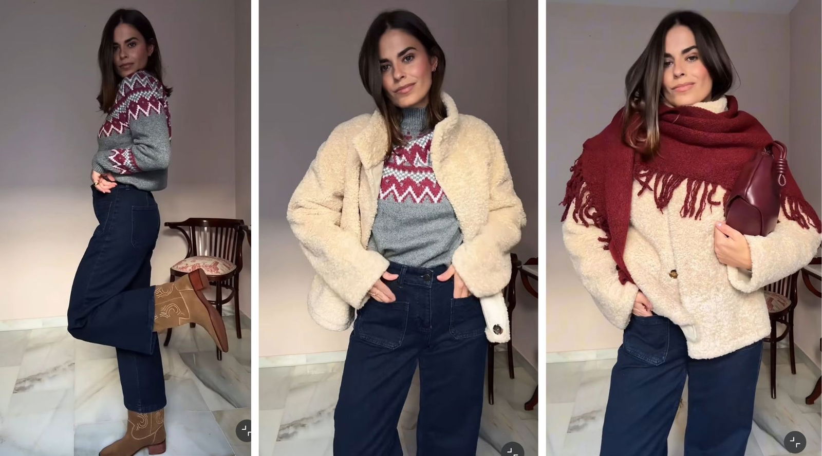 Jessie Chanes enseña dos looks superabrigados de Cortefiel que quedan de 10