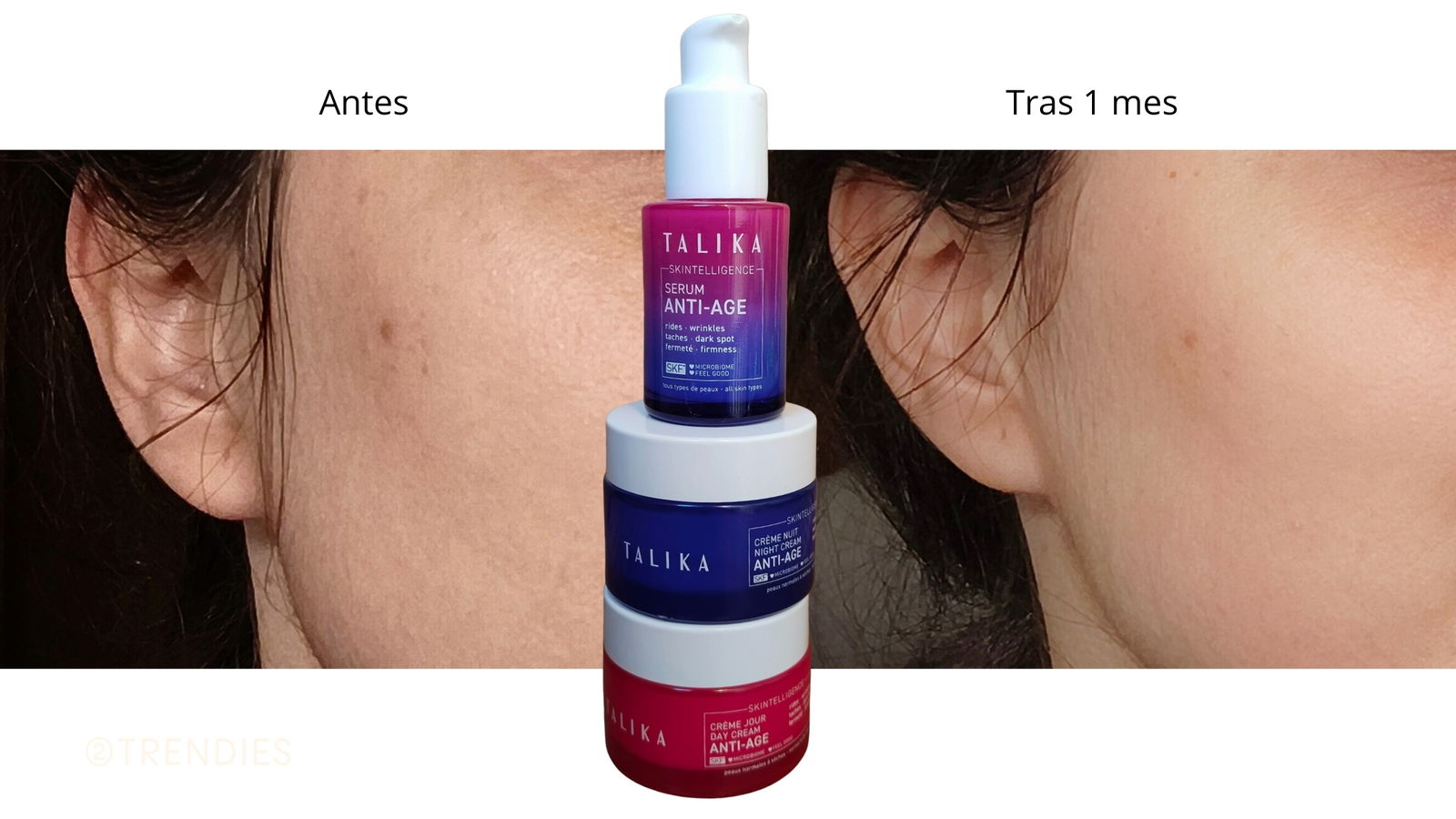 Detalle piel antes y despues de Talika