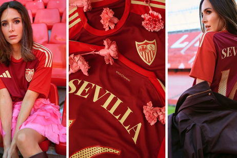 Rocío Osorno firma la camiseta del Sevilla FC más bonita hasta la fecha: un diseño burdeos con detalles flamencos en edición limitada