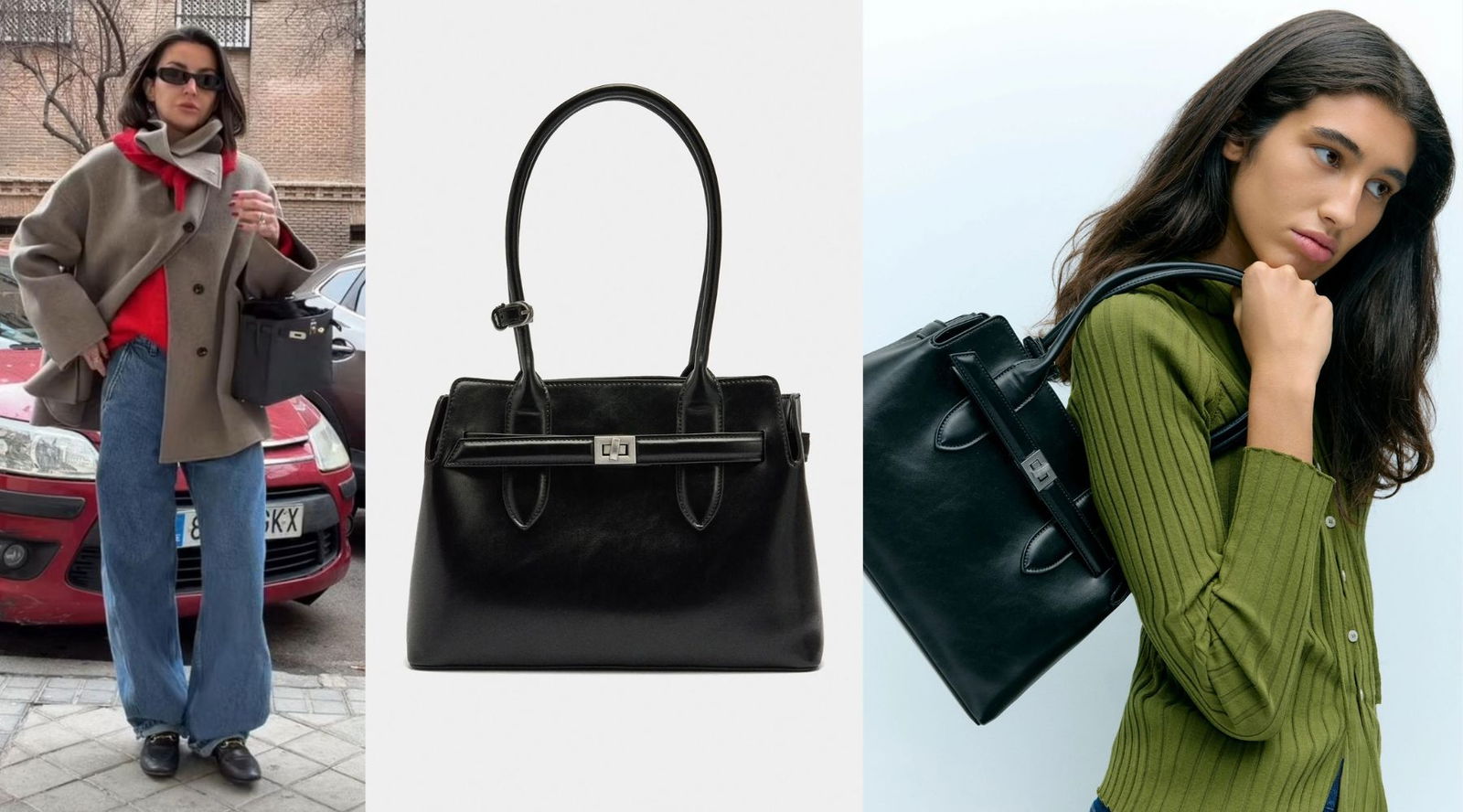 El bolso negro y la bandana roja que Alexandra Pereira no deja de llevar este invierno