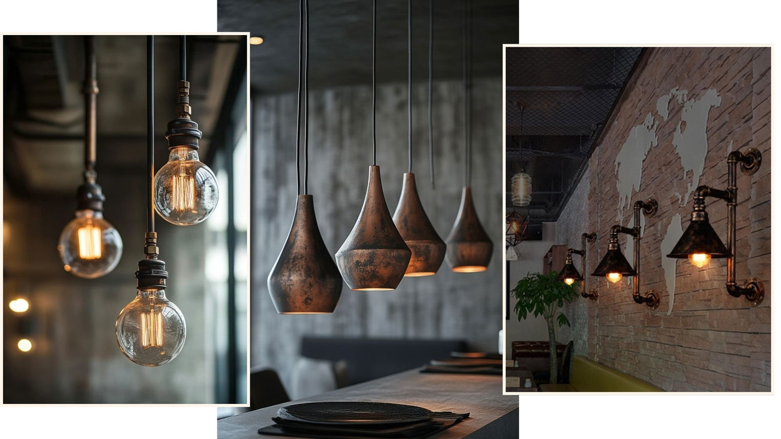 iluminación estilo industrial