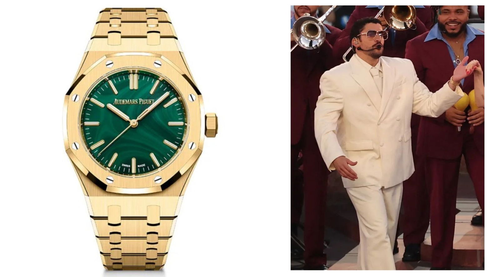 Los relojes que se vieron en la Super Bowl: de Bad Bunny a Travis Scott