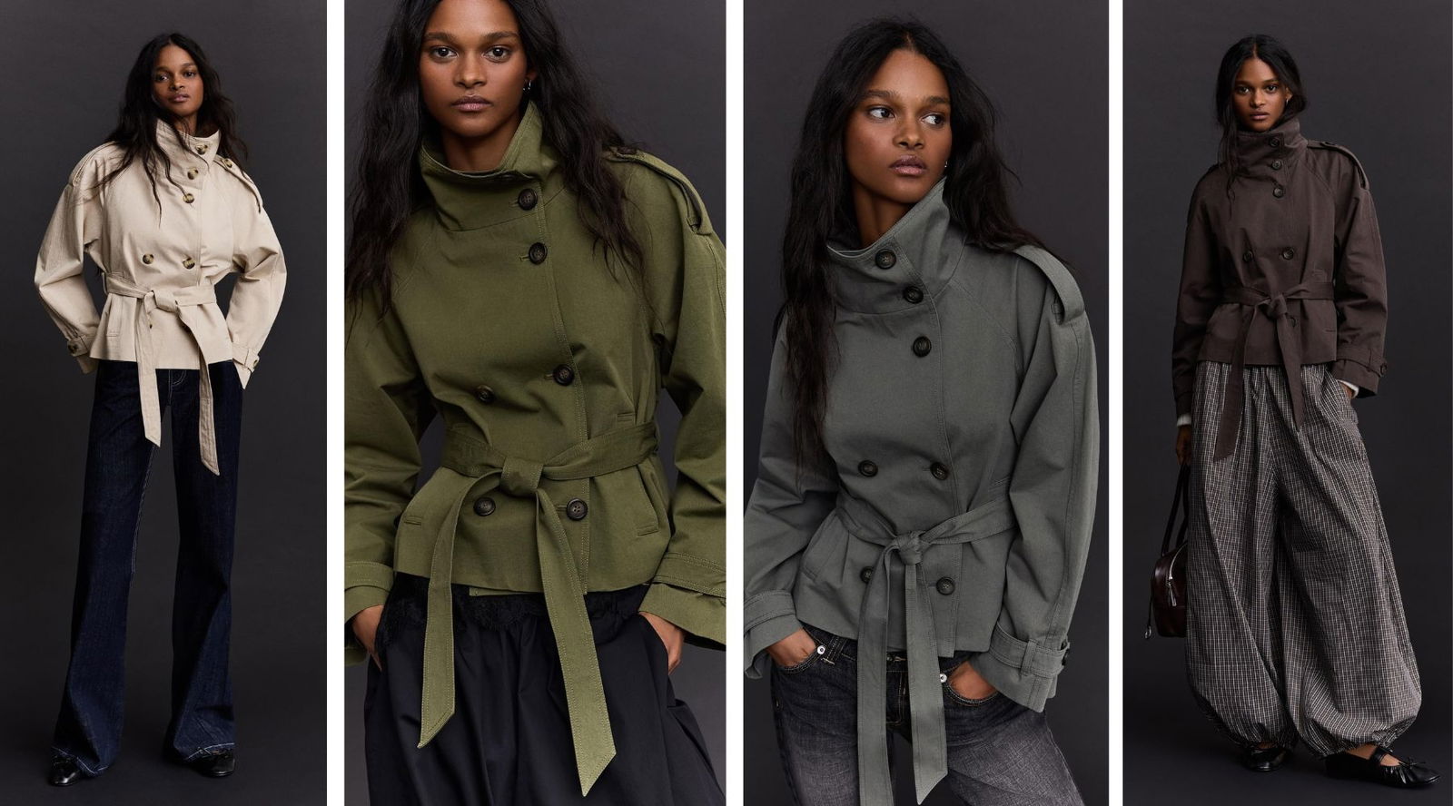 La gabardina corta de Bershka que está sustituyendo al trench clásico esta temporada
