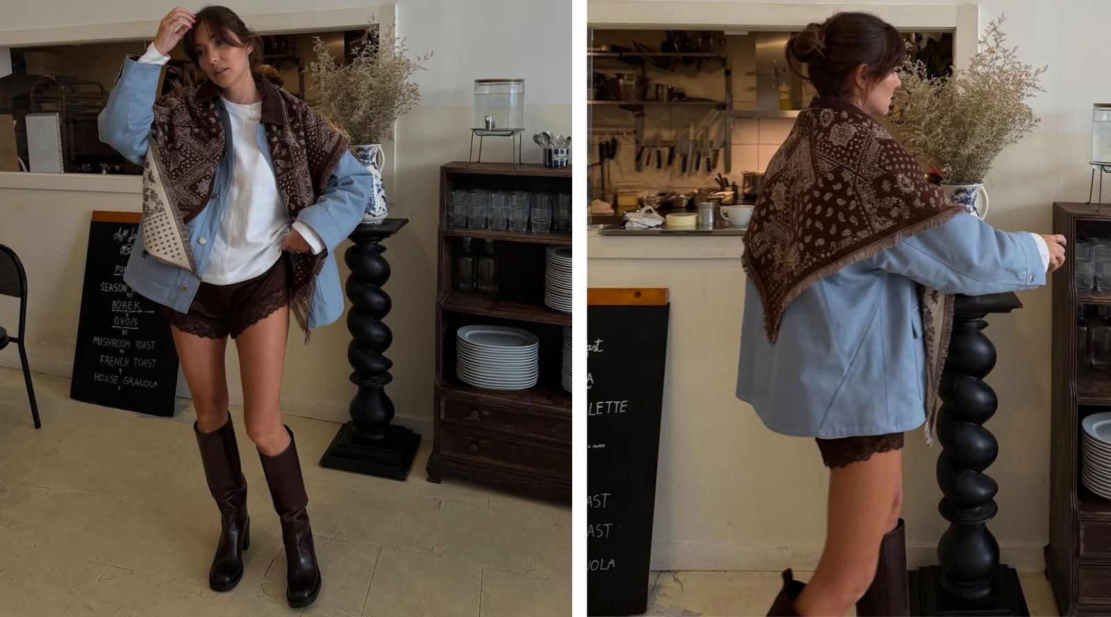 Ni gorro ni bufanda: la bandana maxi que está marcando el final del invierno