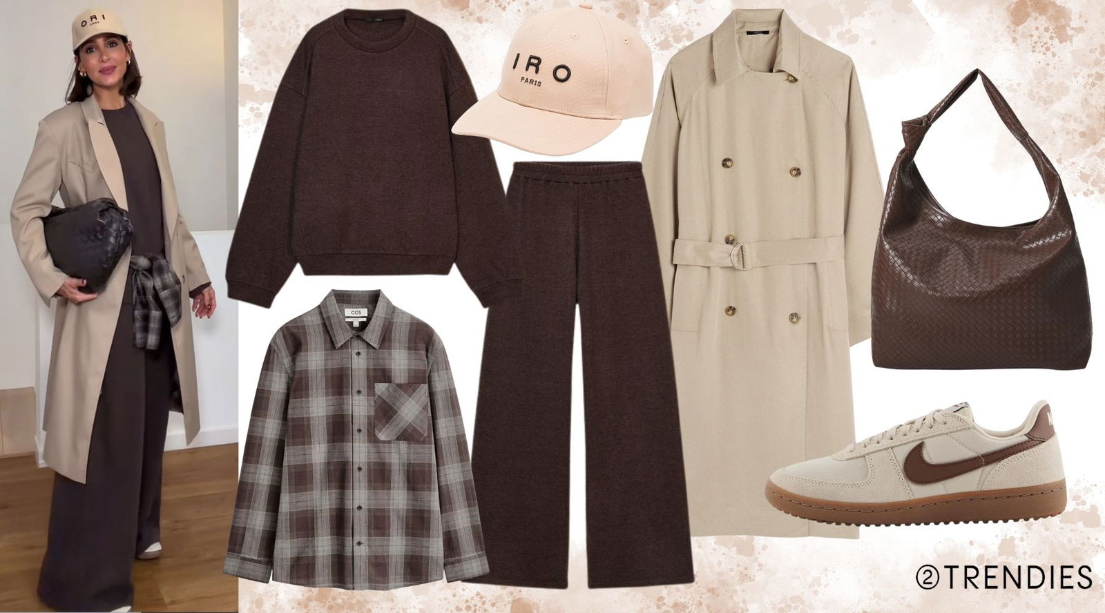 Los dos conjuntos cómodos de Zara que Rocío Osorno eleva con gabardina y accesorios