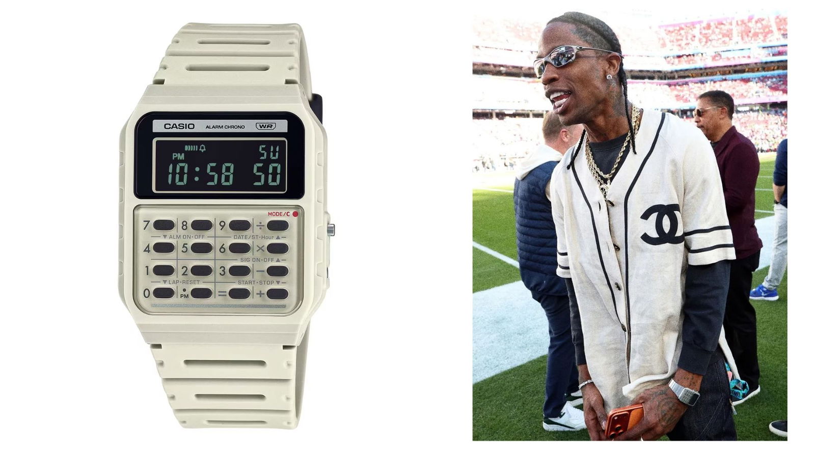 Los relojes que se vieron en la Super Bowl: de Bad Bunny a Travis Scott